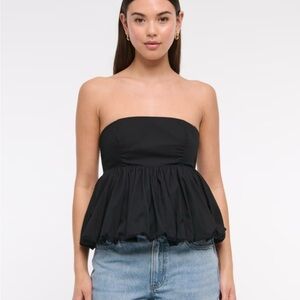 Abercrombie & Fitch Strapless Bubble Hem Top sz Xs sold out